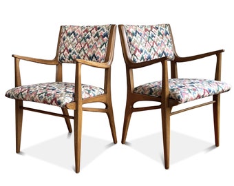 Drexel Profile Dining Chair Pair - Vintage John Van Koert