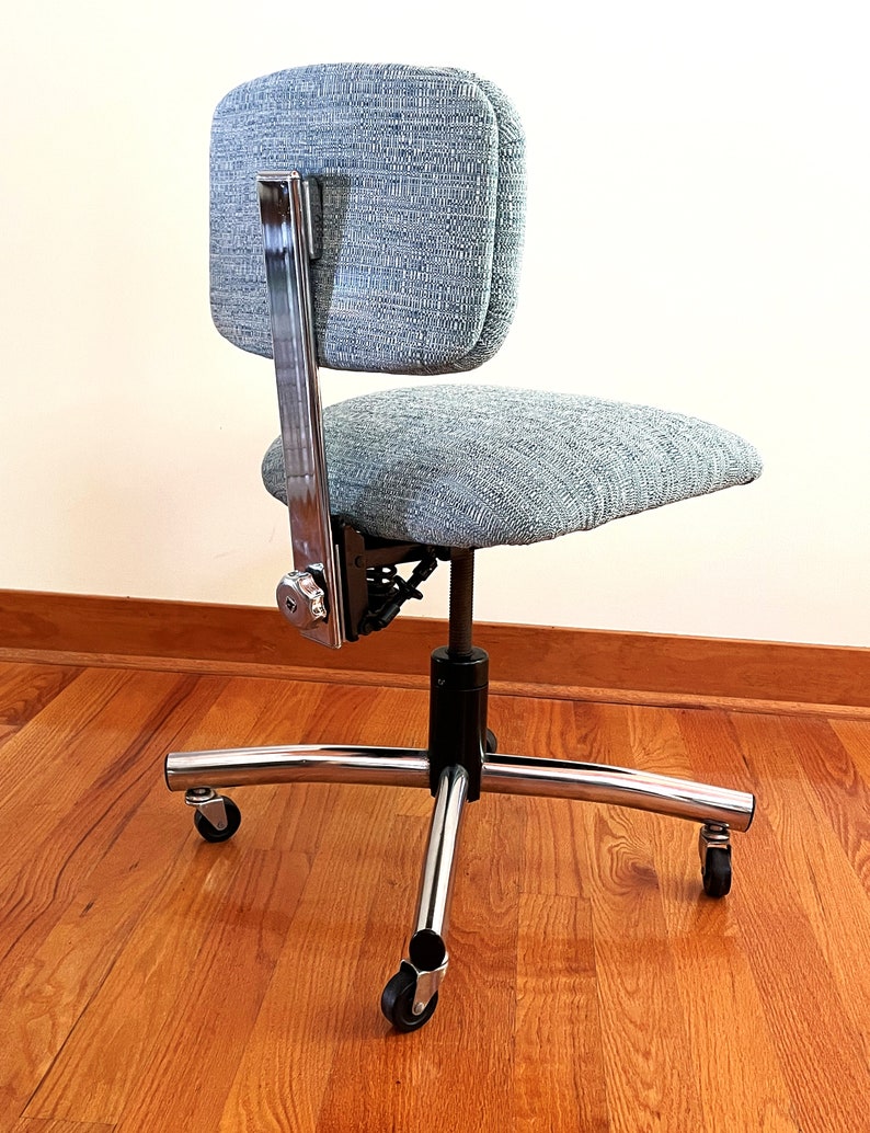 Restored Rolling Office Chair Vintage Desk Chair Etsy