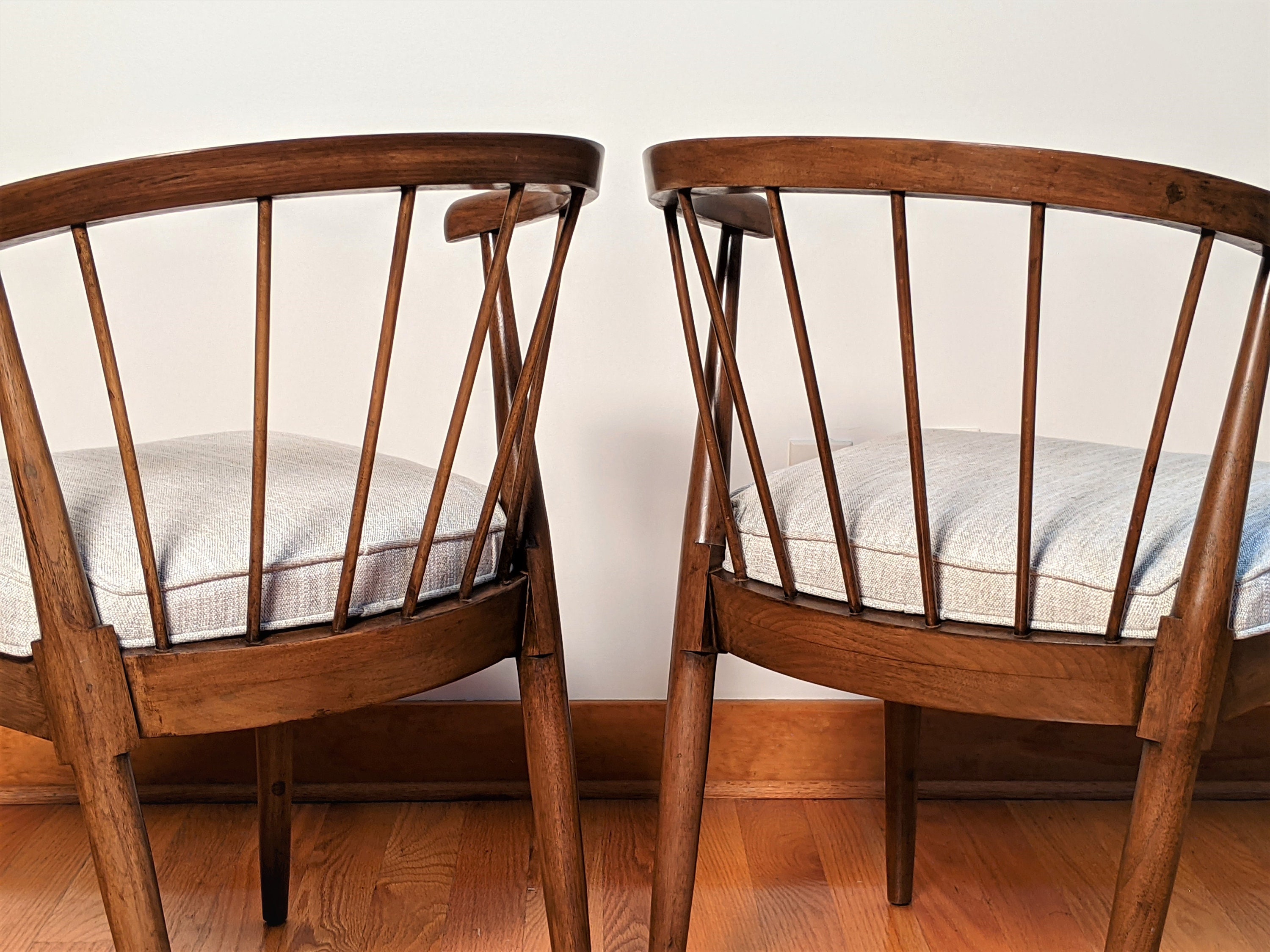 Sillas de comedor del siglo medio Set de 4 sillas traseras | Etsy