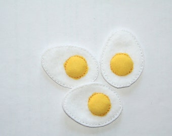 3 Eier Eierscheiben aus Filz Kaufladen, Deko
