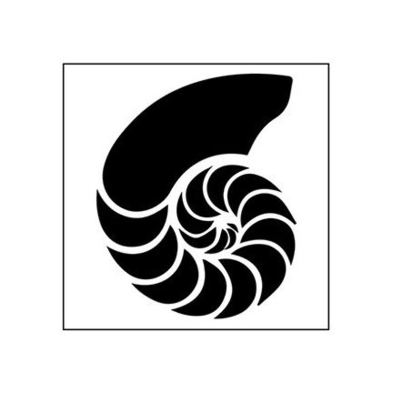 Mylar Nautilus Shell Stencil, Sea Shell Stencil, Furniture Stencil, Wall Stencil, Nautical