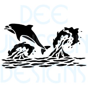 Stencil Mylar delfino, Stencil di carta, Stencil oceano, Stencil nautico, Stencil da parete, Stencil per mobili, Stencil di vetro, Stencil di tessuto