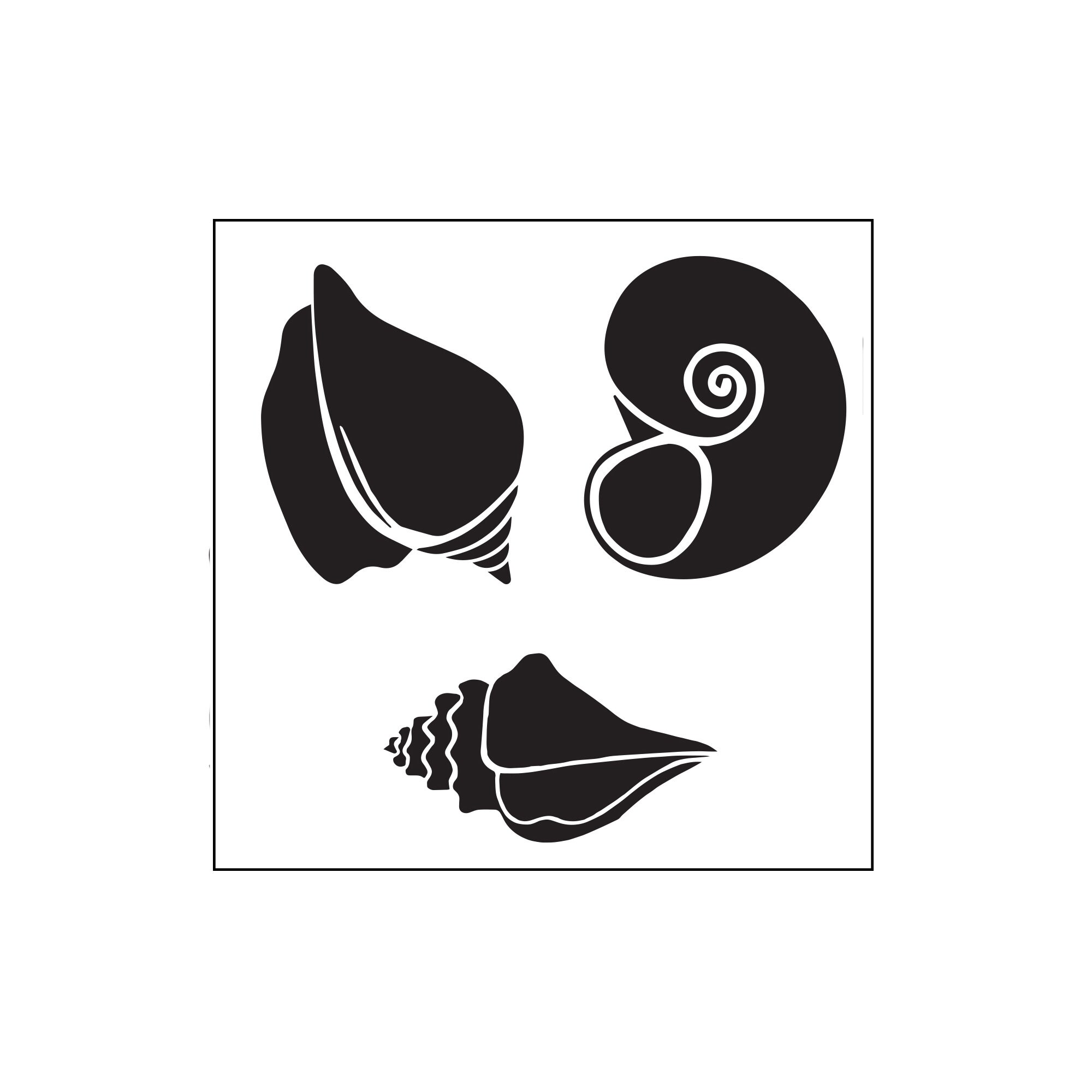 Mylar Seashell Stencil Scrapbook Stencil Fabric Stencil - Etsy