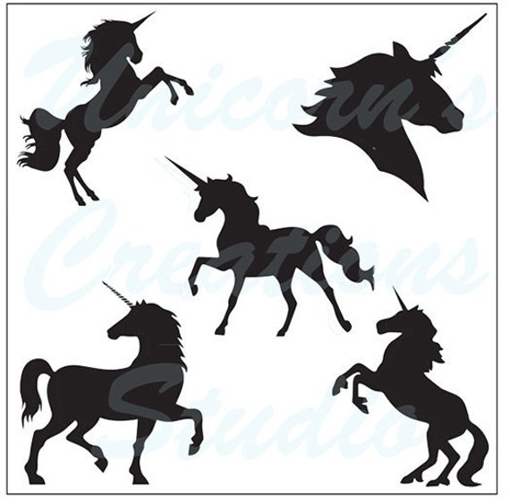 unicorn stencil template scrapbooking fabric painting etsy
