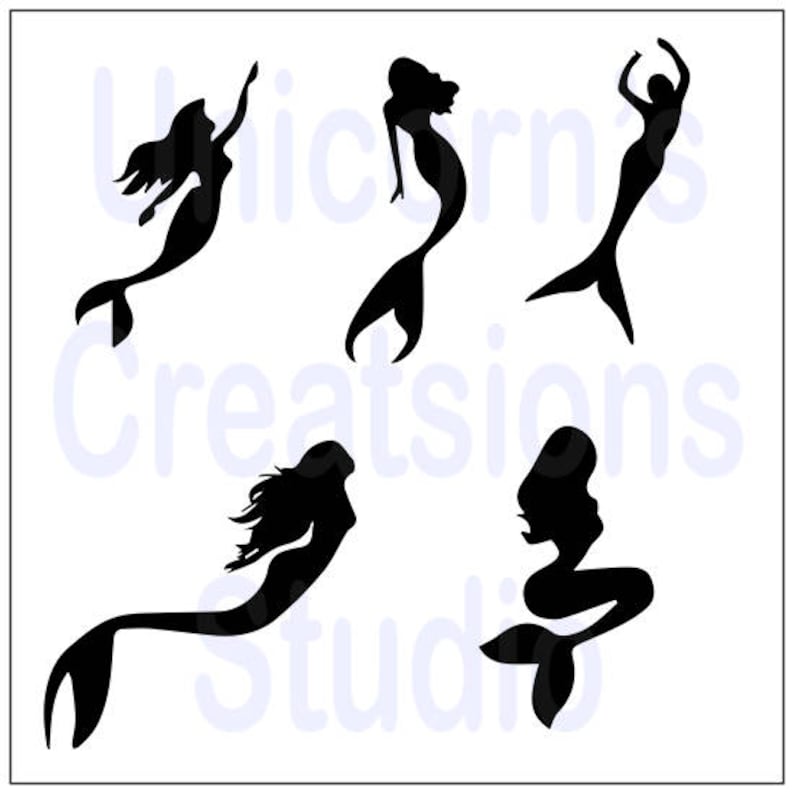 Mermaid Stencil SVG