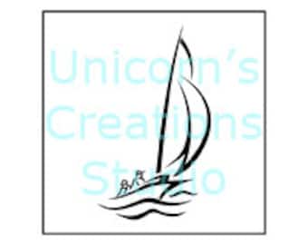 Pochoir voilier en mylar : décoration nautique, aérographe, scrapbooking