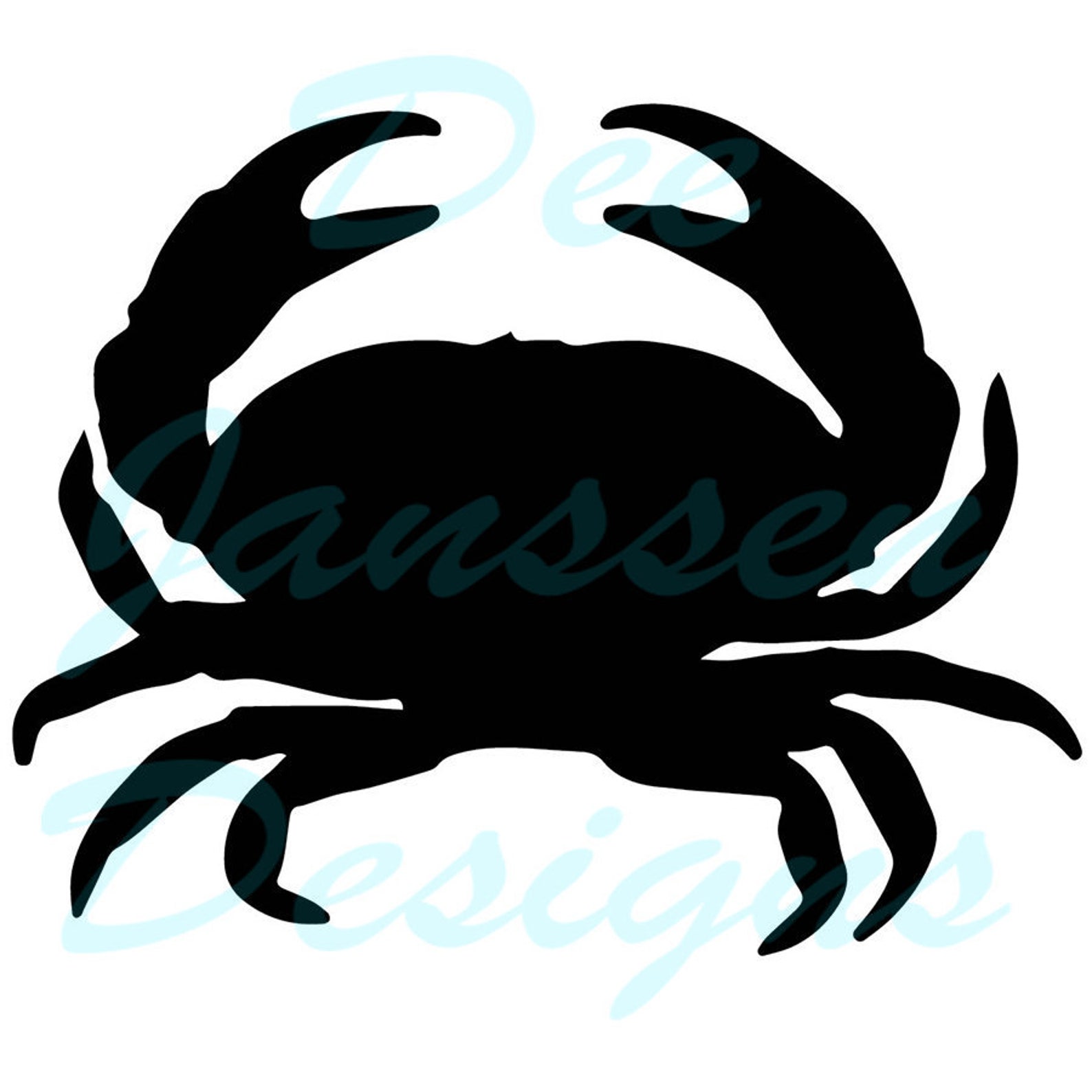 Mylar Crab Stencil, Scrapbook Stencil, Fabric Stencil, Airbrush Stencil