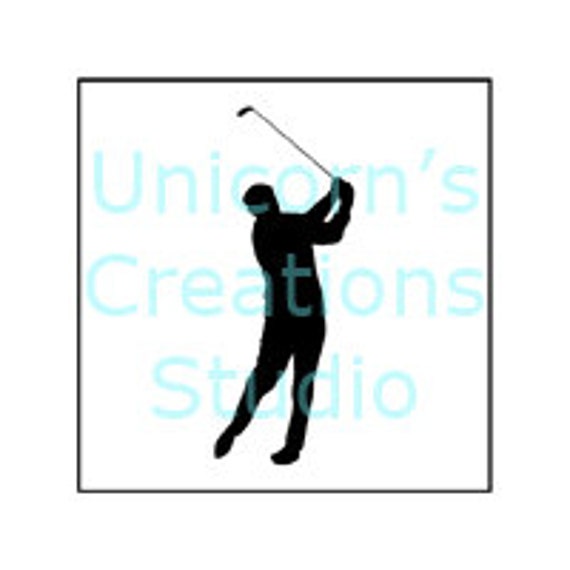 Mylar Golfer Stencil Scrapbook Stencil Fabric Stencil Etsy