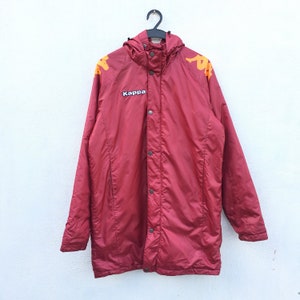 Rare! Kappa Puffer Hoodie Long Jacket