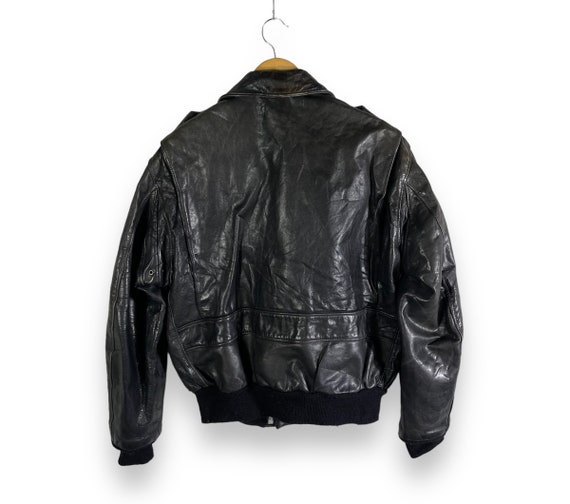 Vintage 60s/70s Schott A2 Bomber Patina Leather Punk Motocycle