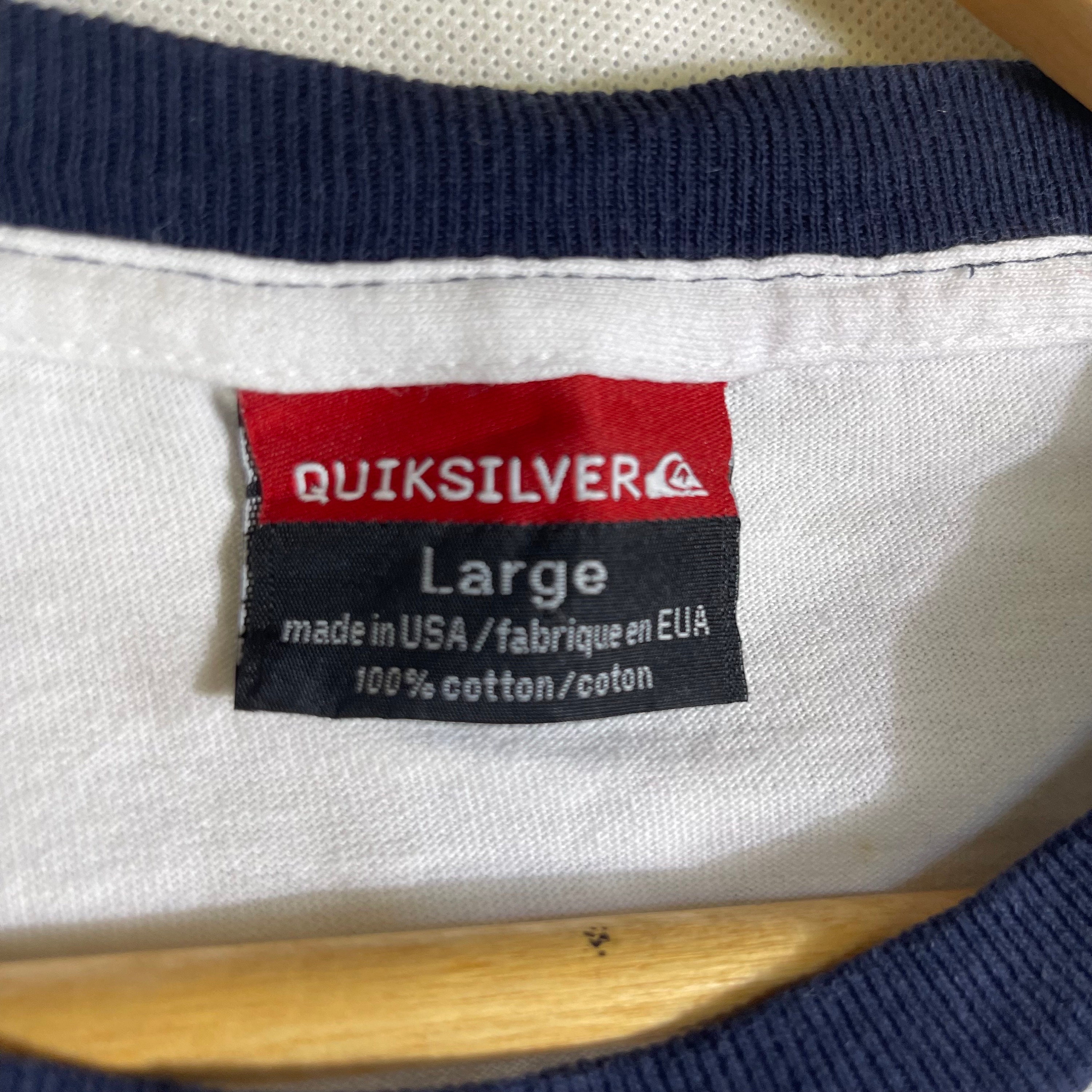 Vintage 90s Quiksilver Spellout Long Sleeves Tshirt Large - Etsy