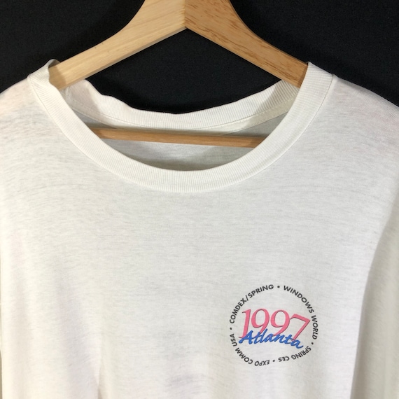Vintage 1997 Micosoft Windows World Expo Comdex Atlanta Usa Tshirt