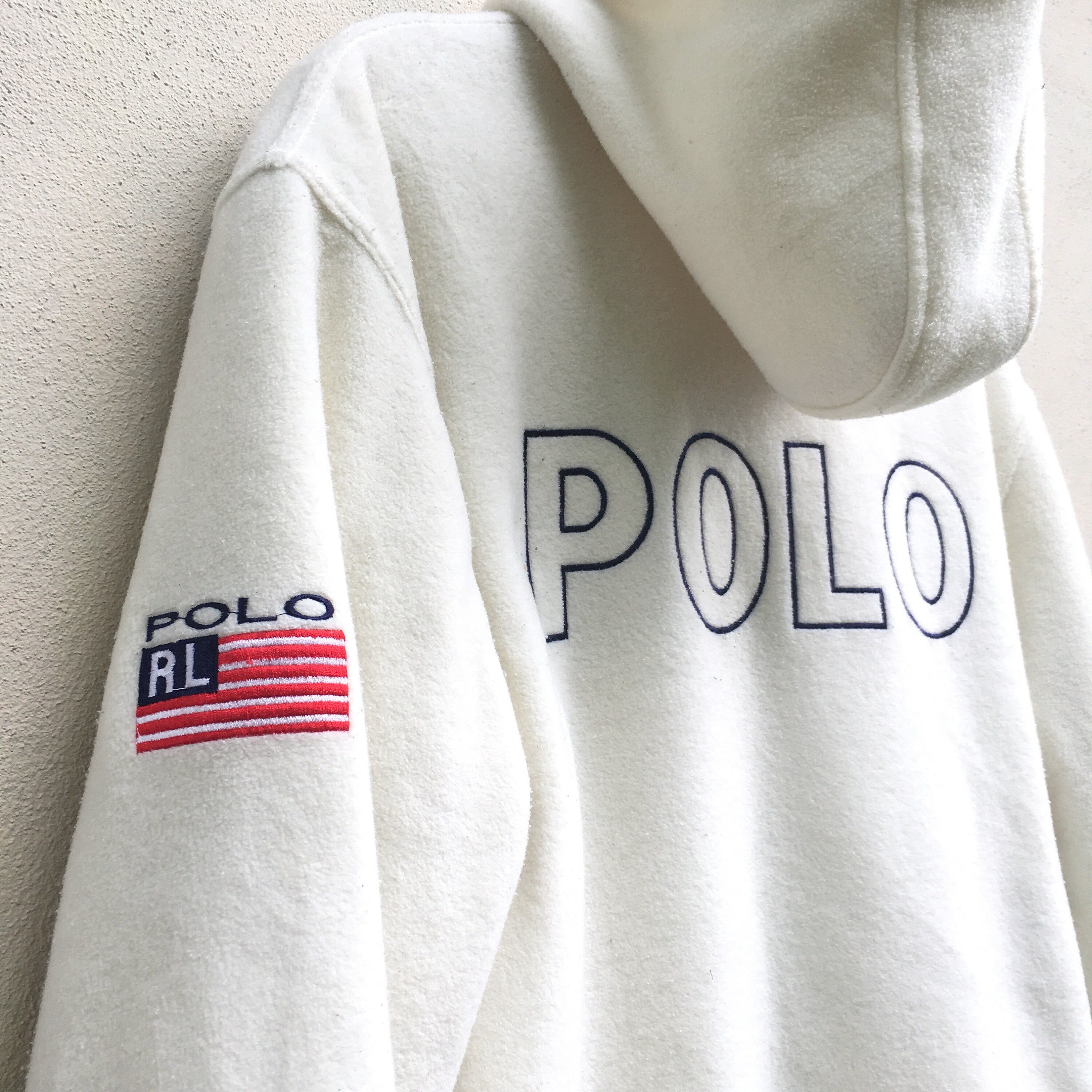 Rare!! Vintage POLO Ralph Lauren Embroidery Big Logo Usa