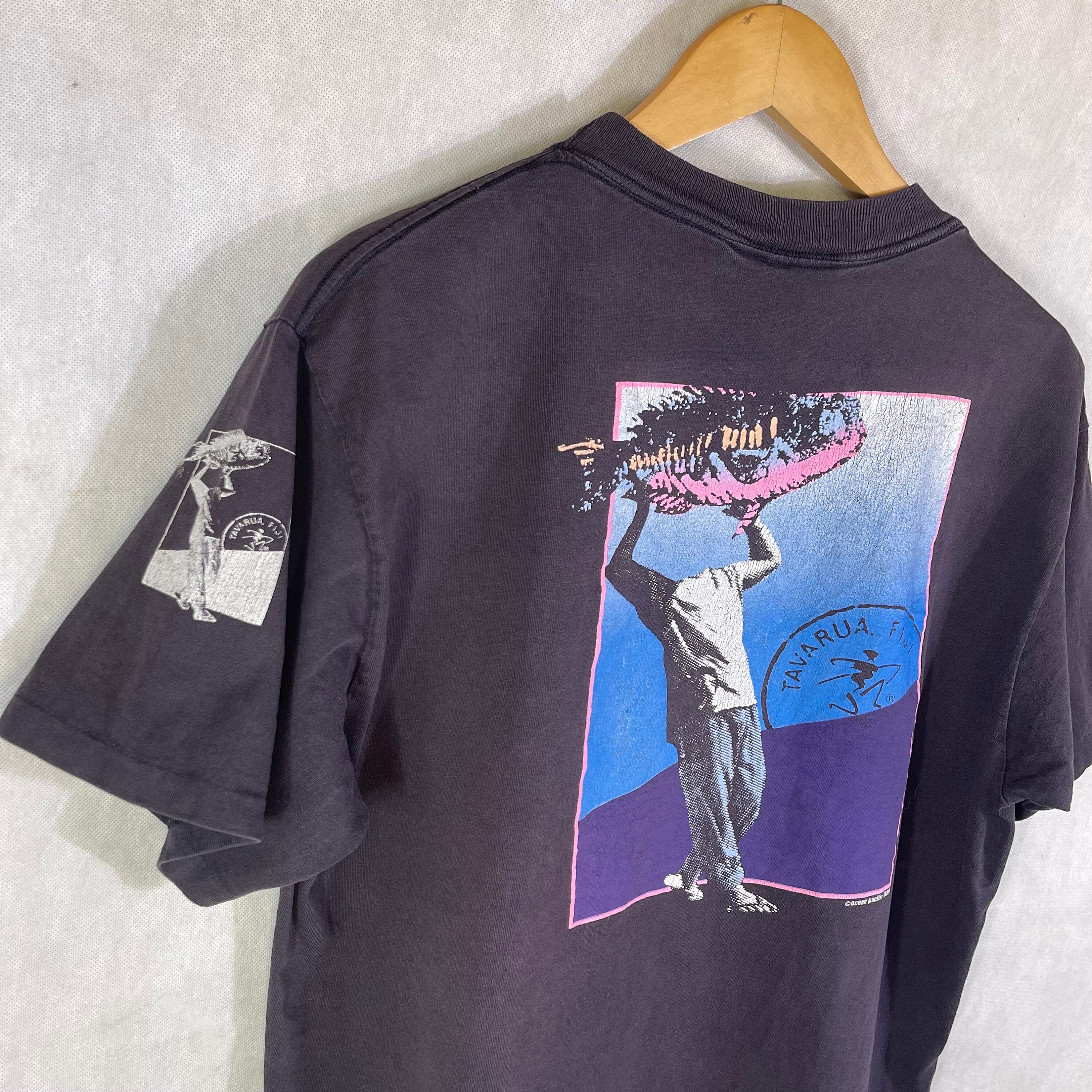 Vintage 1989 Ocean Pacific Surf T-shirt, Headless Surfer Graphic 