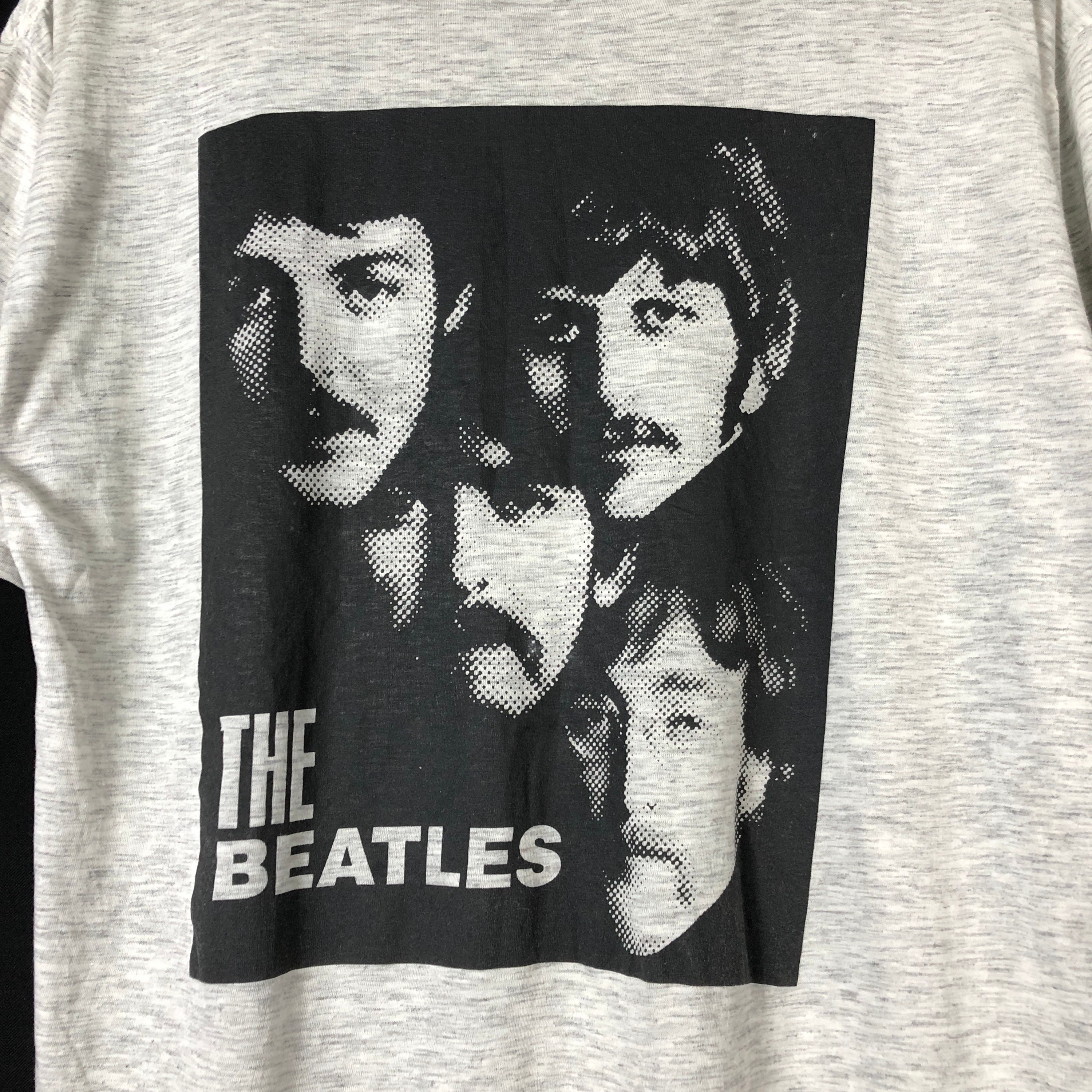 Vintage 90s the Beatles Black & White Face Paperthin Tshirt - Etsy