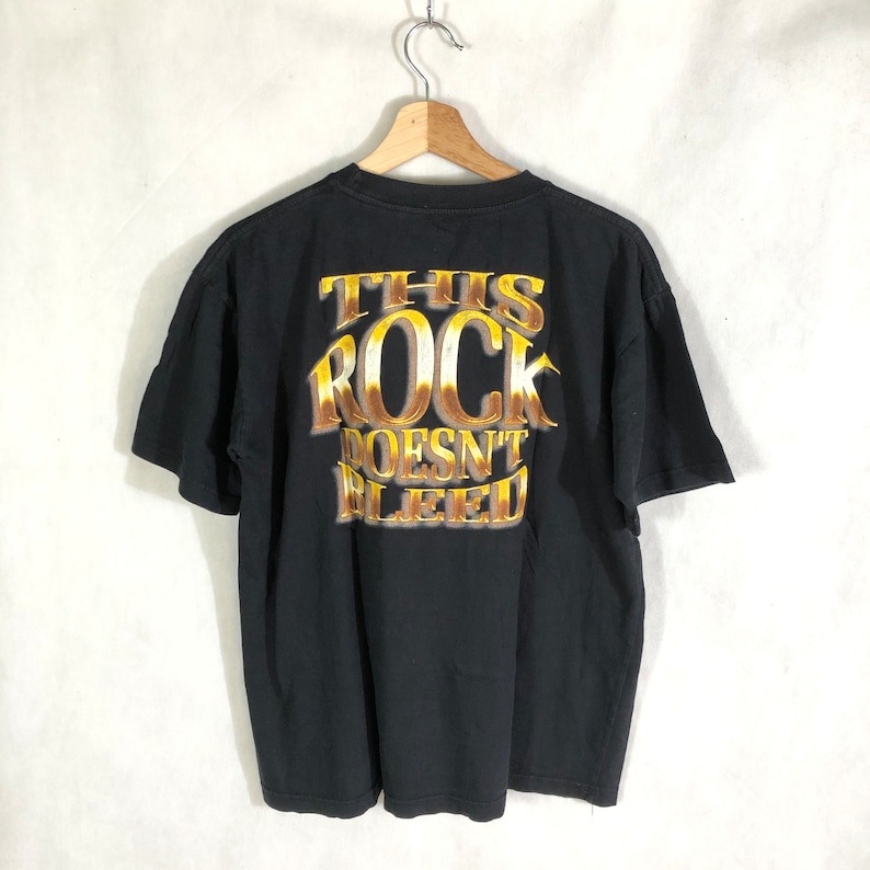 T-shirt Vintage WWF/WWE/WCW The Rock - Taille XL Noir, Occasion Très Bon état