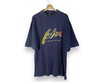 Vintage 90s FUBU Sports Limited Edition Embroidered Spellout Oversize Rap Hiphop Tshirt Large
