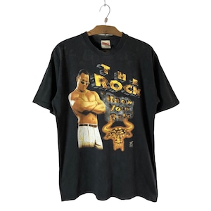 Rare! Vintage The Rock Wrestling WWE WWF Raptees Tshirt