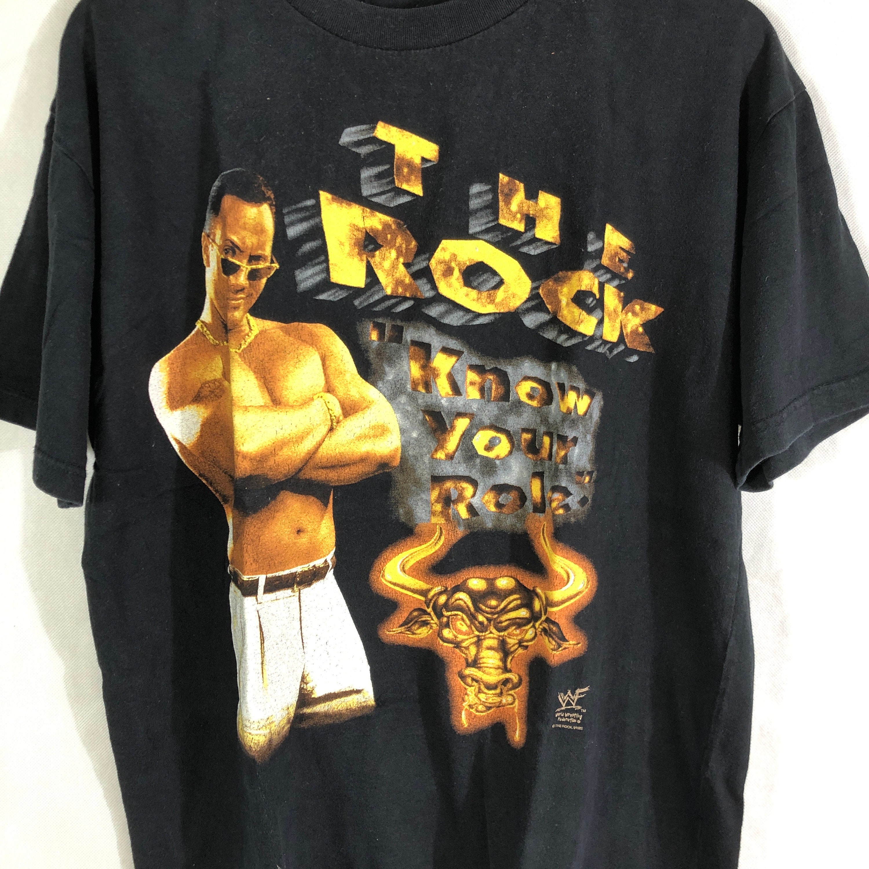90's wwe the rock tシャツ　1998年 Vntg 1998 WWF Wrap Around T Shirt Sz XL (25x31) Stone Cold