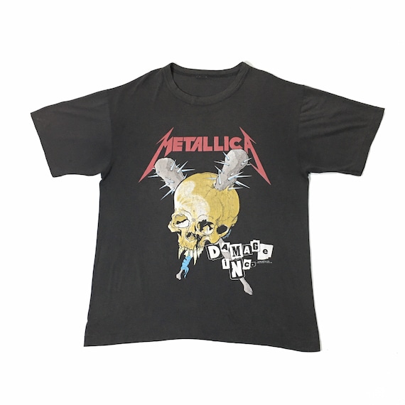 Buy Vintage 80s Metallica Pushead Damage Inc Tour 1987 Brockum
