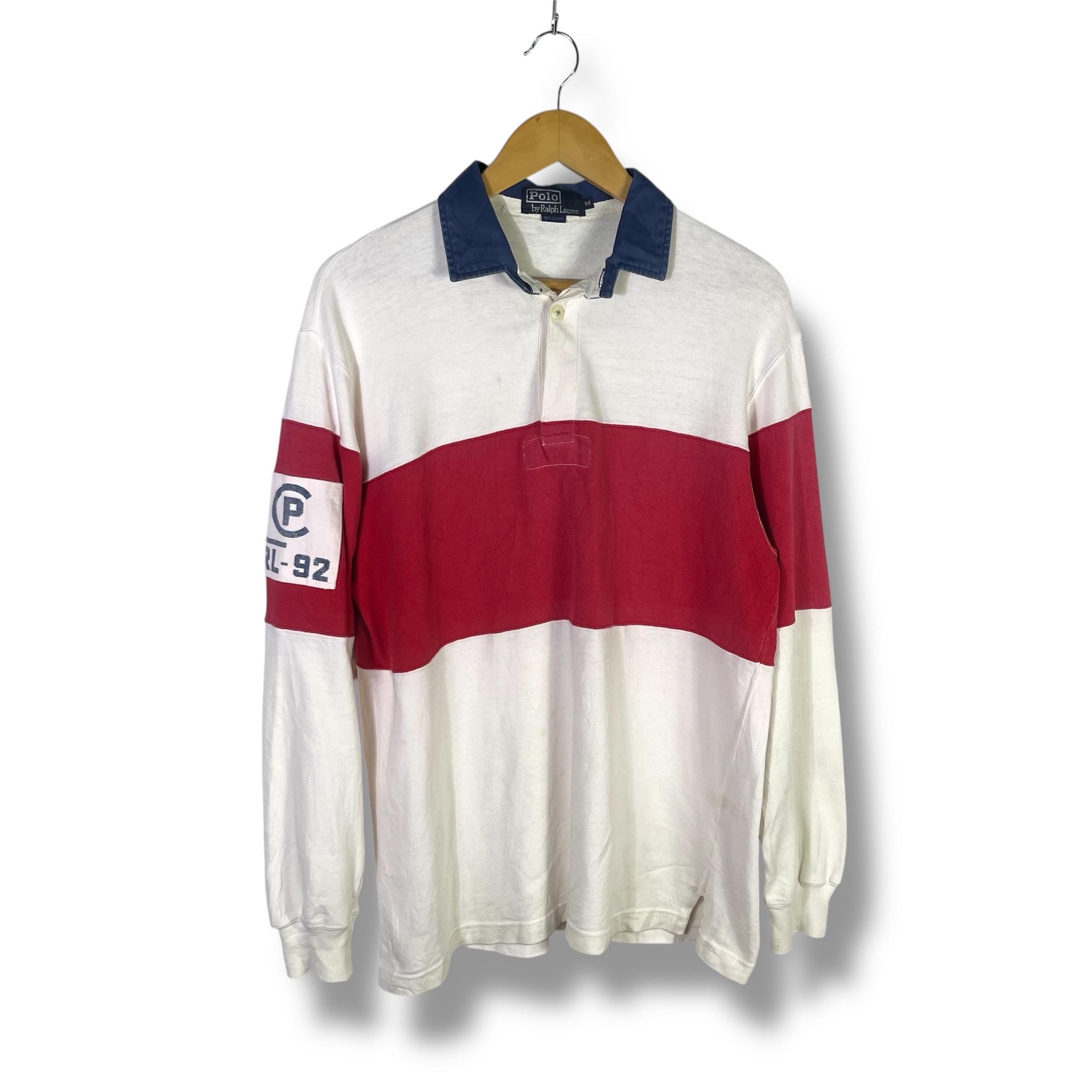 トップス 90s Polo Ralph Lauren POLO RUGBY Rugger VINTAGE POLO RALPH LAUREN RAFTING CLUB RUGBY POLO SHIRT 1990S LARGE