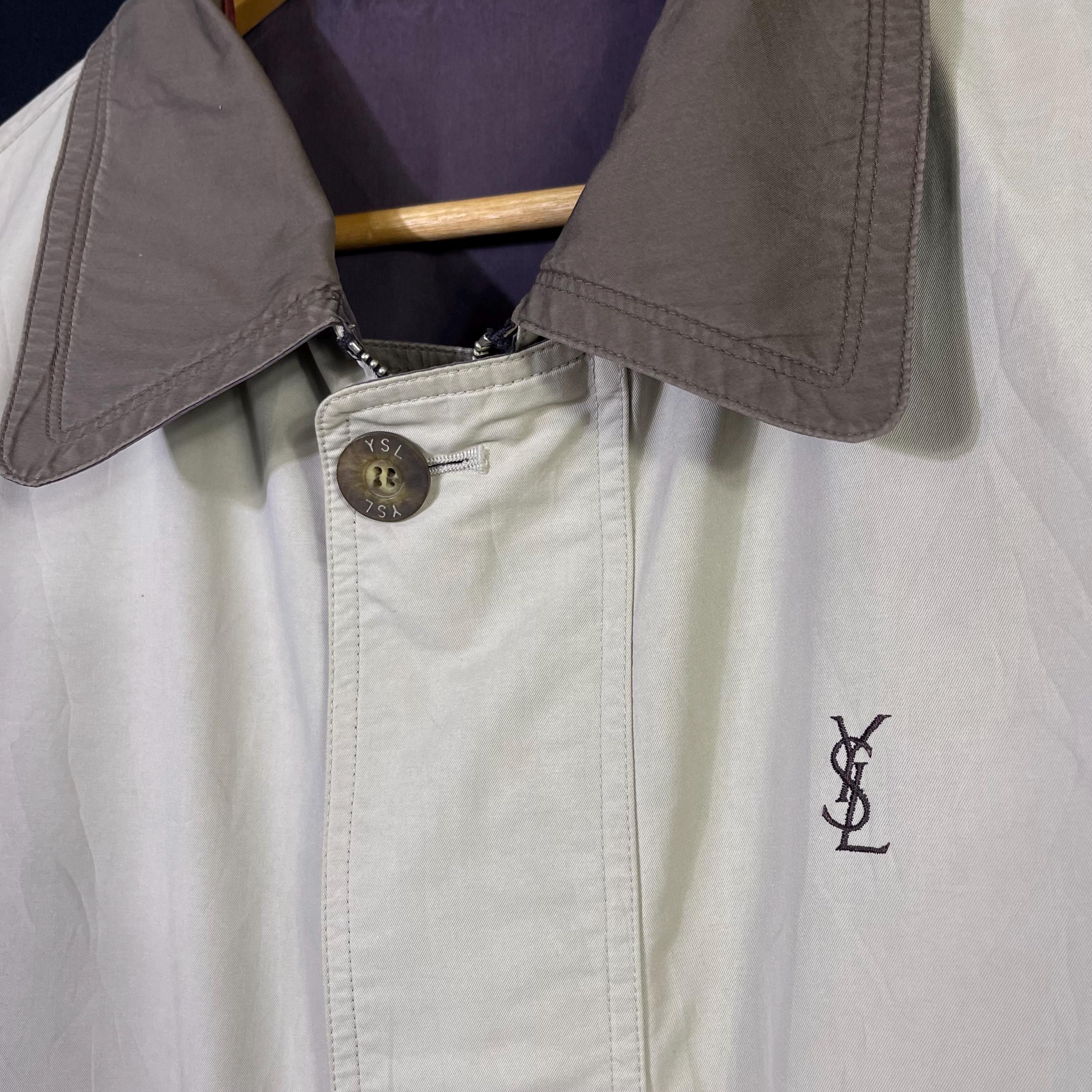 Vintage Ysl Yves Saint Laurent Minimalist Logo Embroidery Casual