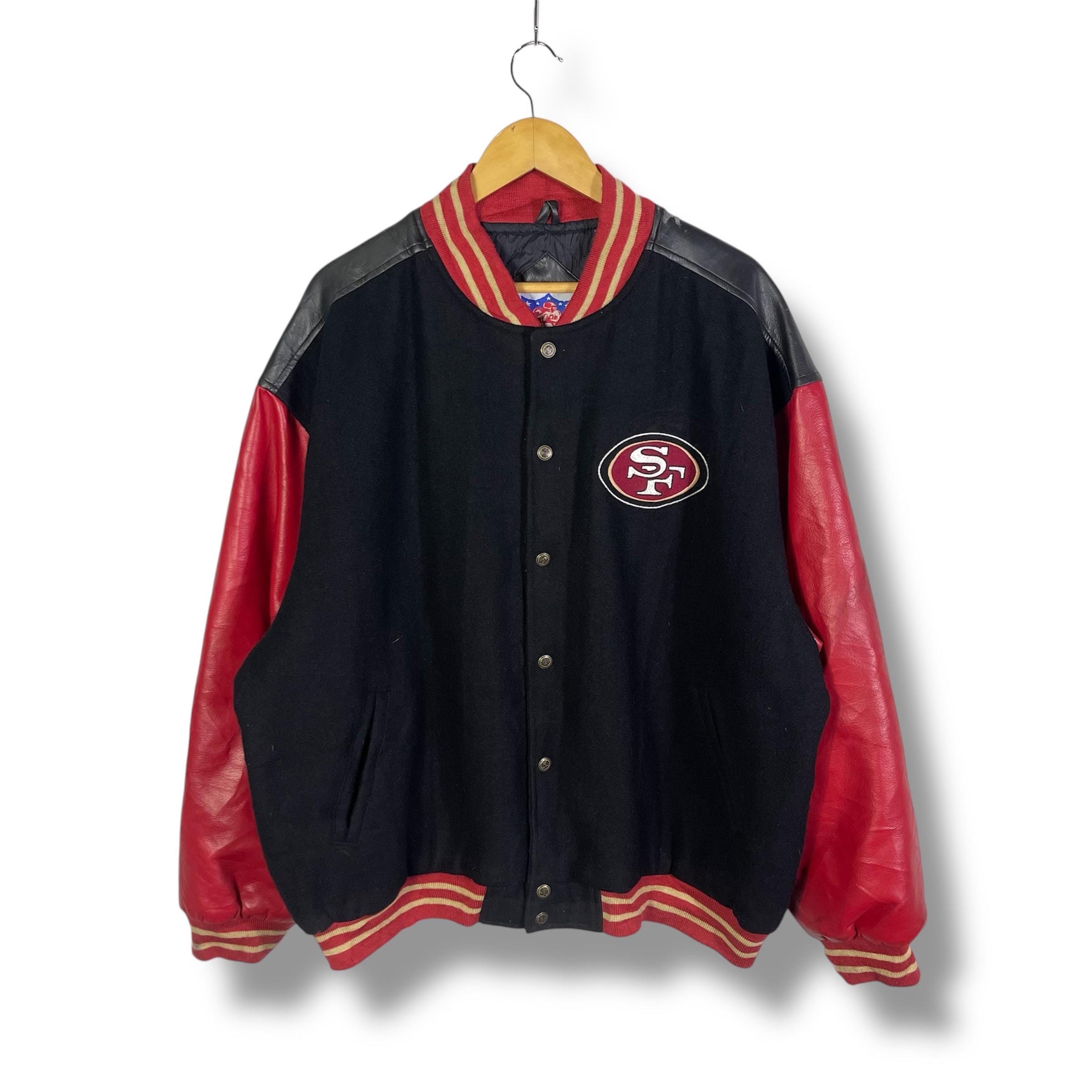 Chalk Line 90s USA製 49ers NFL スタジャン Lサイズ USA製 Chalk Line SF 49ers スタジャン NFL