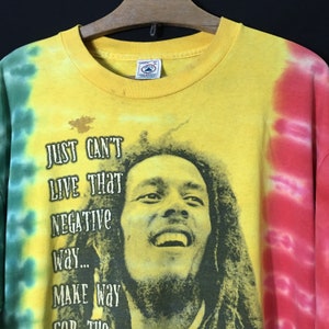 Vintage 90s Bob Marley Tie Dye T-Shirt Xlarge image 7