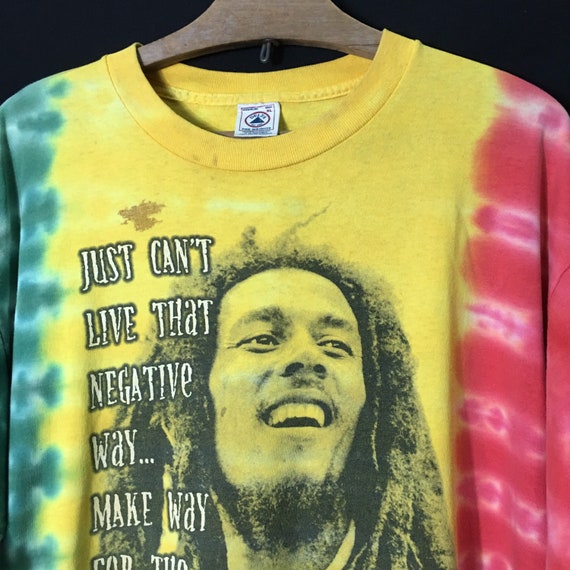 Vintage 90s Bob Marley Tie Dye T-Shirt Xlarge - image 7