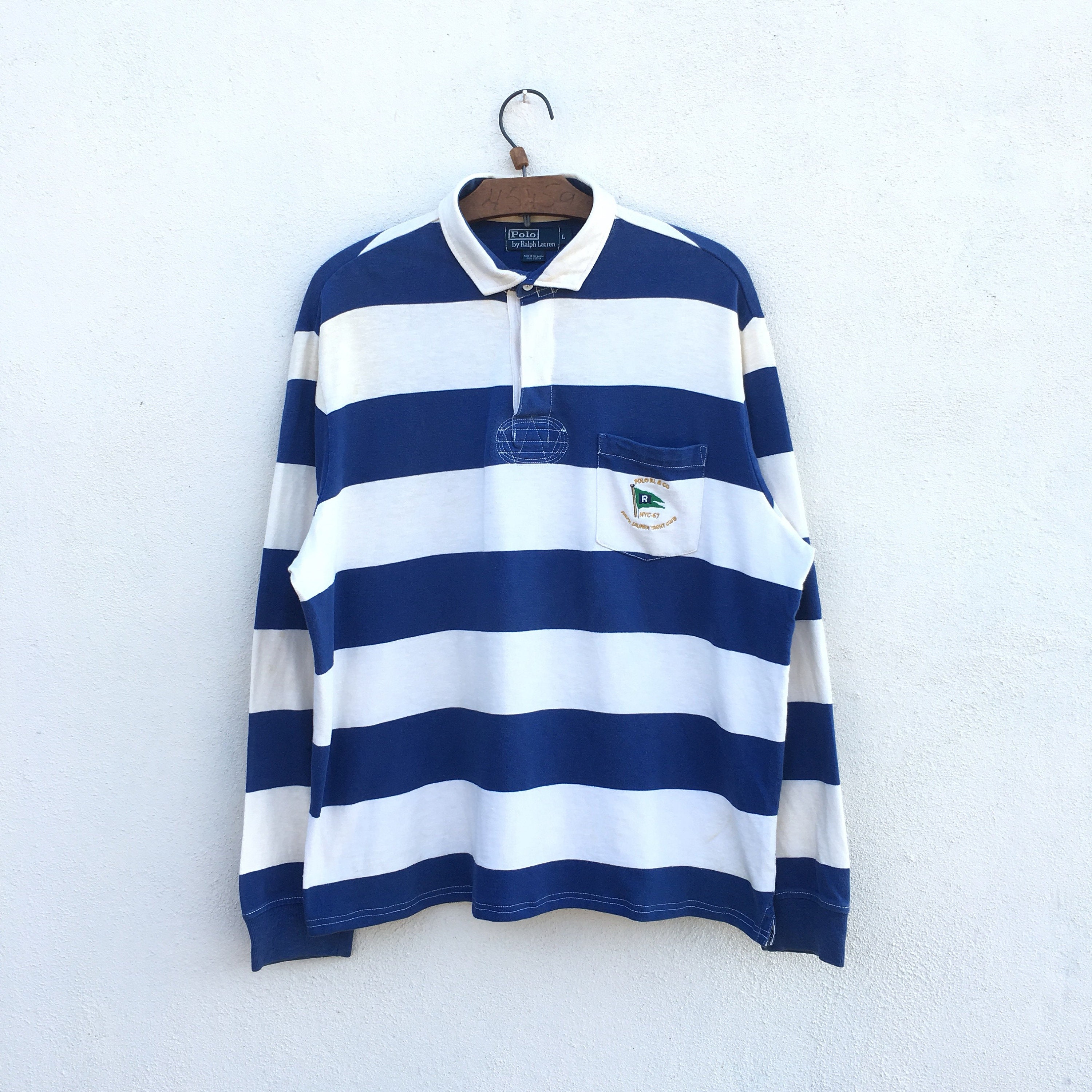 Vintage Polo Ralph Lauren Stripe Rugby Style Flag Nyc67