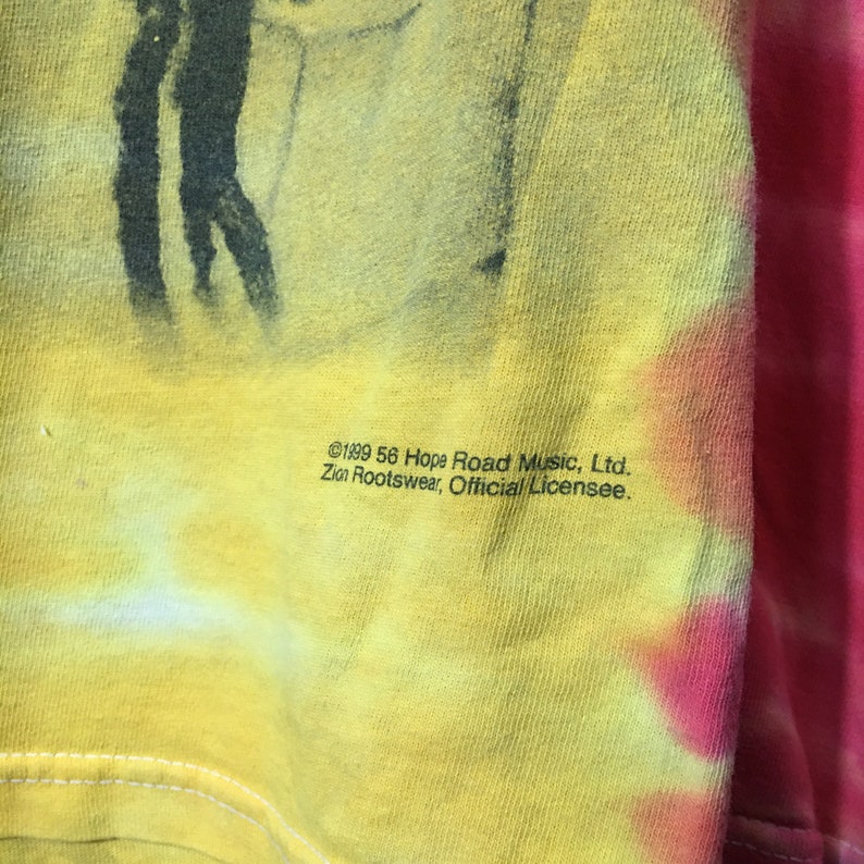 Vintage 90s Bob Marley Tie Dye T-Shirt Xlarge image 5