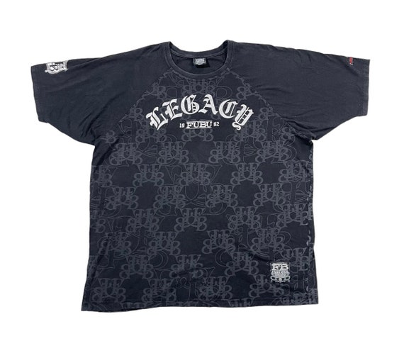 Rare! Vintage FUBU Limited Monogram Design Oversize Rap Hiphop