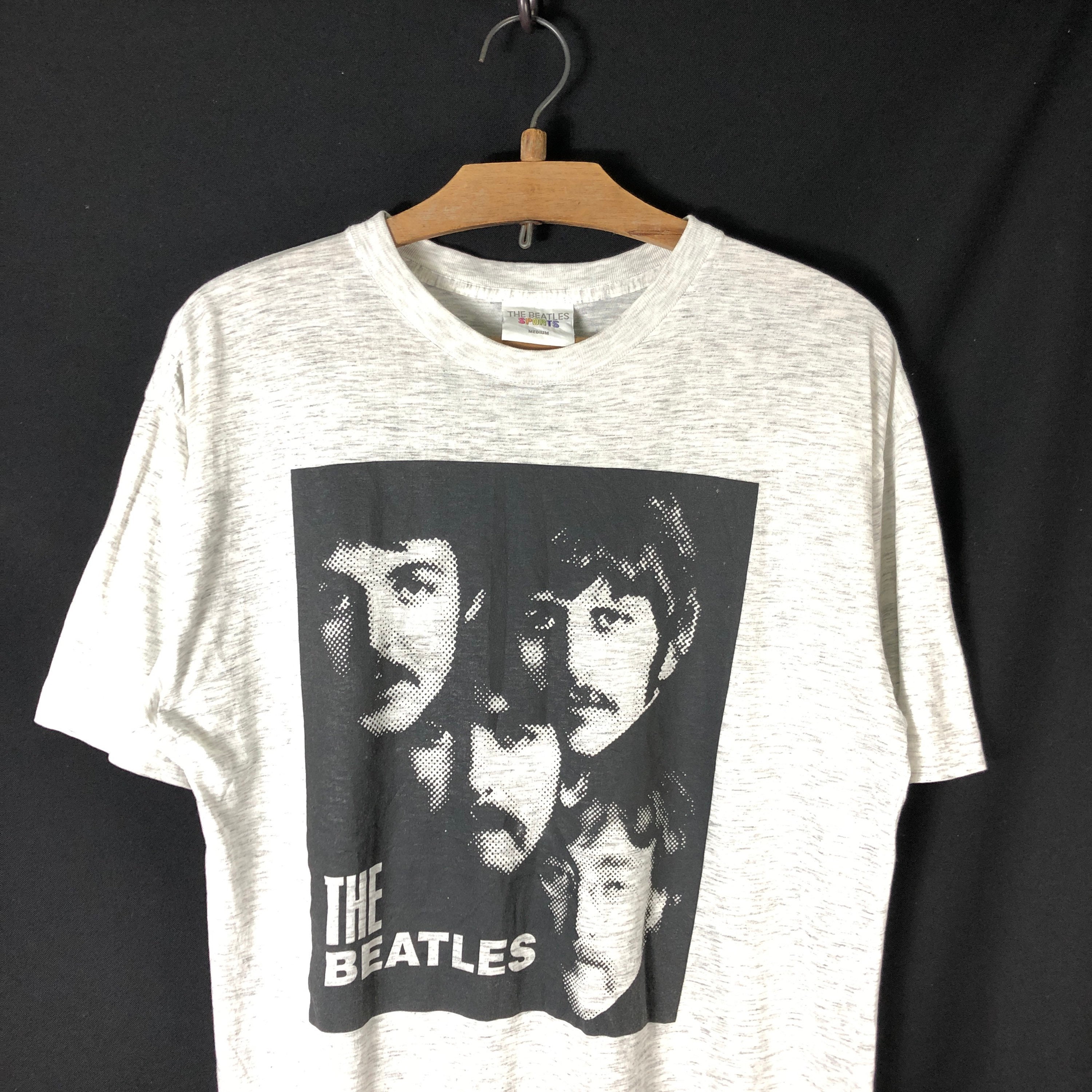 Vintage 90s the Beatles Black & White Face Paperthin Tshirt - Etsy