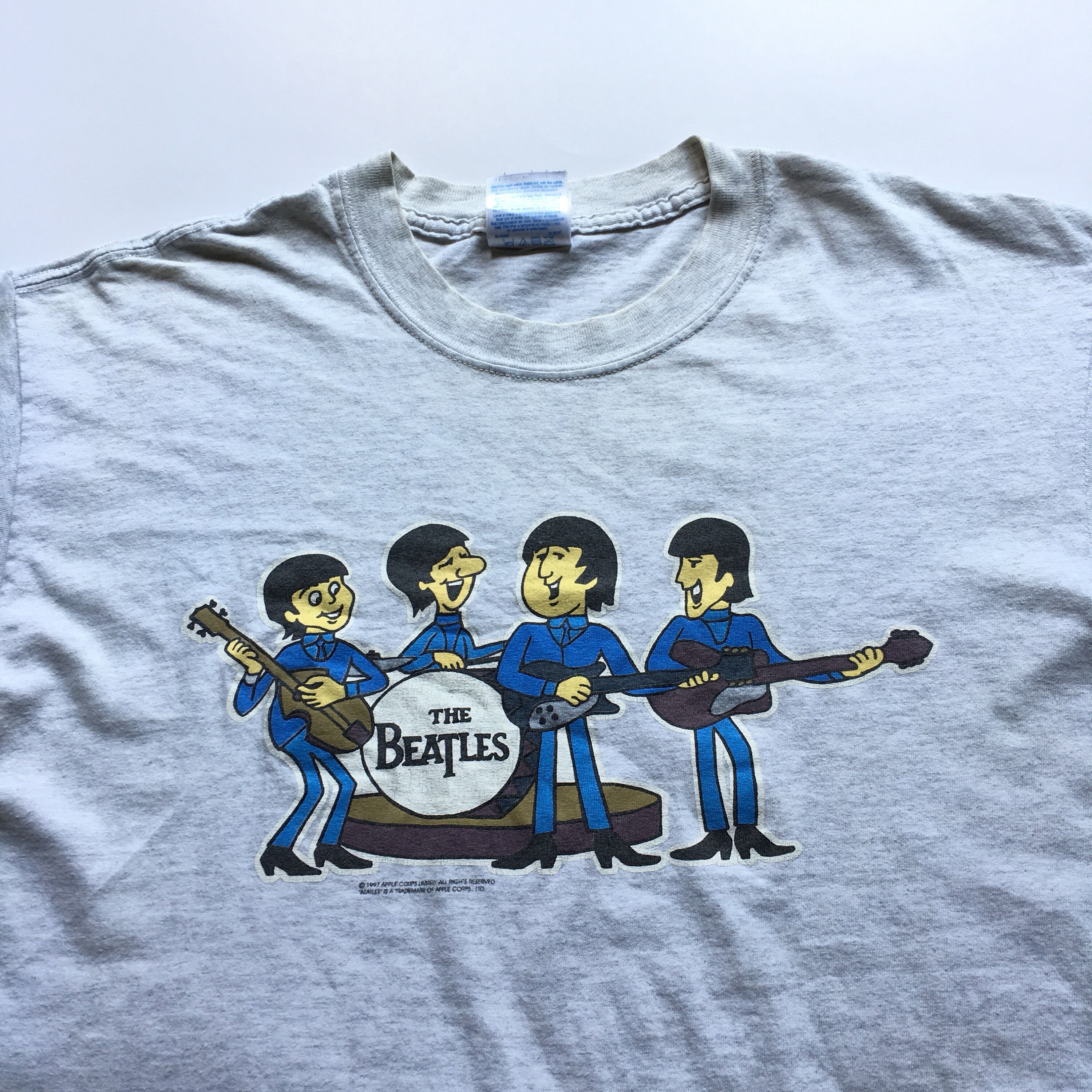 Rare Vintage 90s the Beatles 1997 Apple Corps Cartoon Tshirt - Etsy Rare Vintage 90s the Beatles 1997 Apple Corps Cartoon Tshirt - Etsy