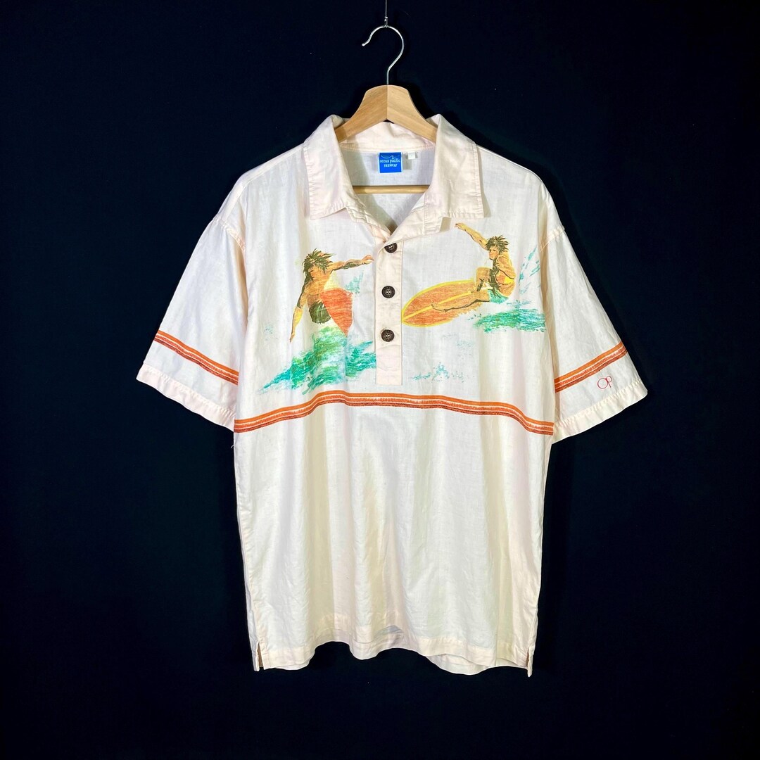 Vintage 90s Ocean Pacific Sunwear Surfing Polo Tshirt Large - Etsy