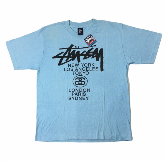90s Vintage T-shirt STUSSY Star Skate Graphic Tee Shirt 90s
