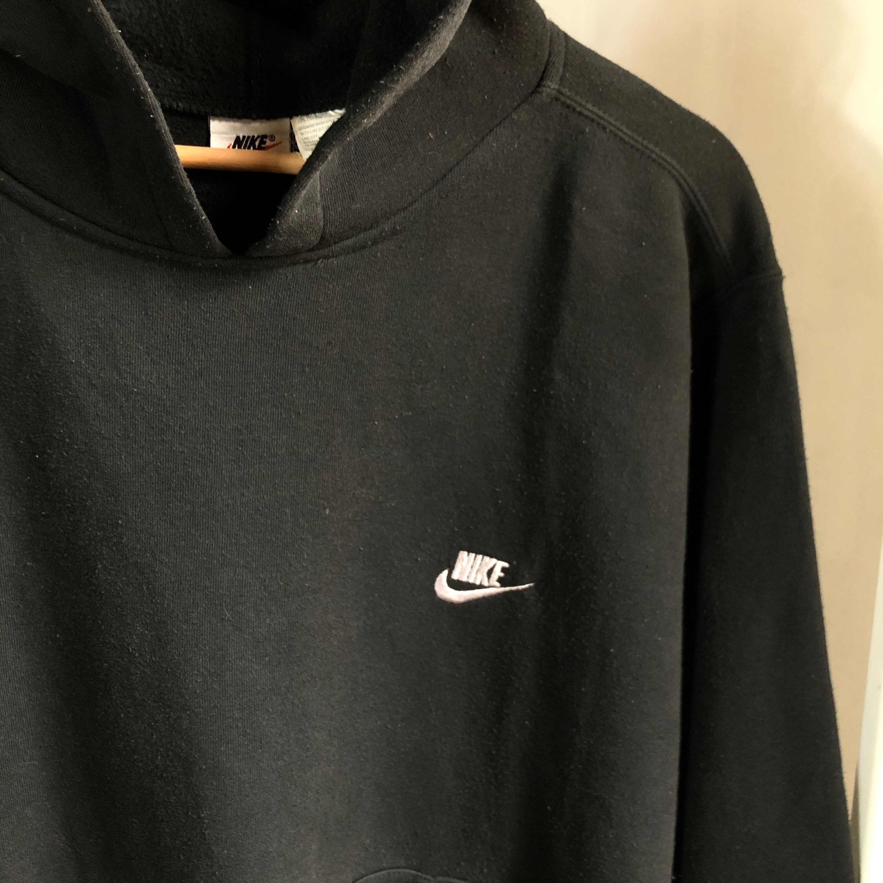 Rare! Vintage 90s Nike Embroidery Swoosh Center Big Logo Hoodie - Etsy