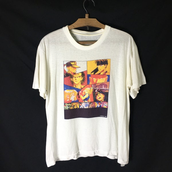 Rare! Vintage 90s Sega Saturn Last Bronx Fighter Game Microsoft Windows Soft Thin Tshirt