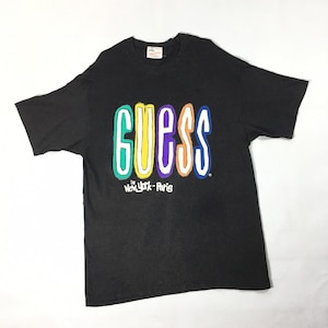 Vintage 90s Guess By George Marciano New York Paris Soft Thin Distressed Tshirt