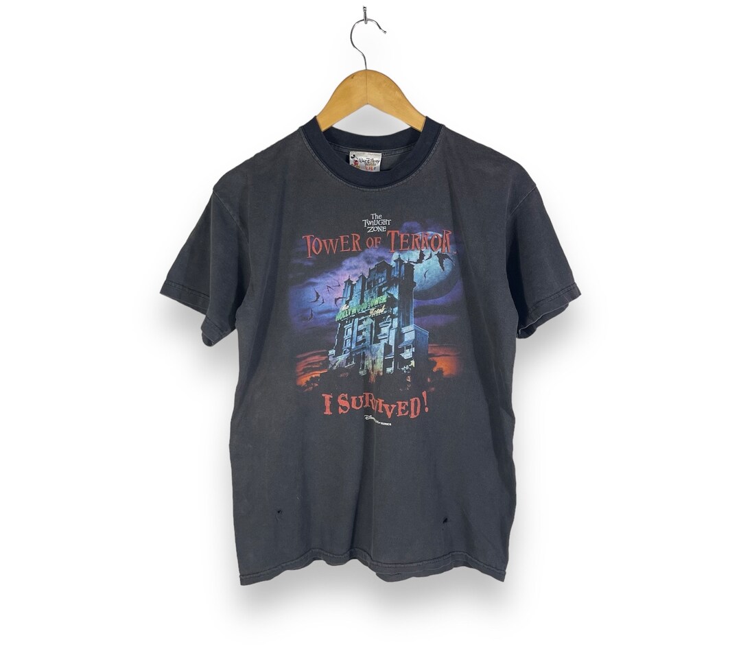 トップス 90s The Twilight Zone Tower of Terror Vintage Disney 90s Twilight Zone Tower of Terror Spookey Hollywood