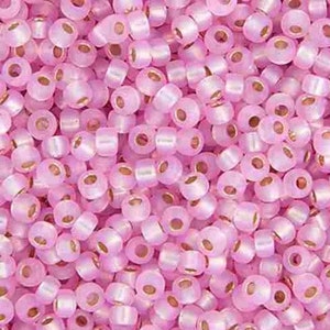 11-643, Miyuki 22g Silver Lined Light Pink Alabaster 11-643, Miyuki 22g Silver Lined Light Pink Alabaster
