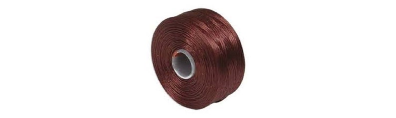 S-Lon D Beading Thread. Superlon Bead Weaving Thread. BURGUNDY x 1 image 1