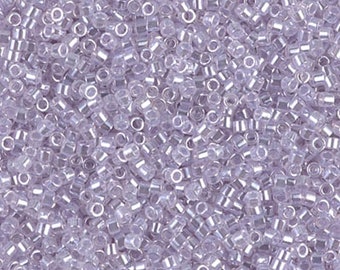 DB0241 Miyuki Delica Cylinder Seed Beads 11/0 - Crystal Lavender Ceylon - 5g