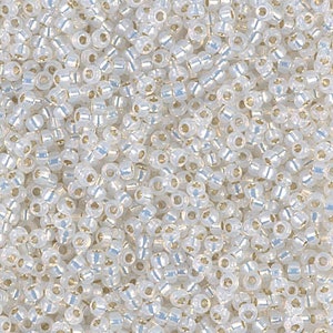 11-551, Miyuki 22g Silver Lined White Alabaster 11-551, Miyuki 22g Silver Lined White Alabaster