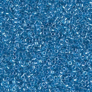 DB0905 Miyuki Delica Cylinder Seed Beads 11/0 - Aqua Sparkle Crystal Lined - 5g