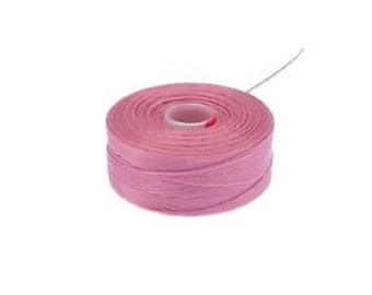 S-Lon D Beading Thread. Superlon Bead Weaving Thread. Pink x 1