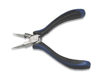 Beadsmith Ergonomic Rosary Pliers. Round Nose Pliers with Wire Cutter. Rosary Chain Pliers