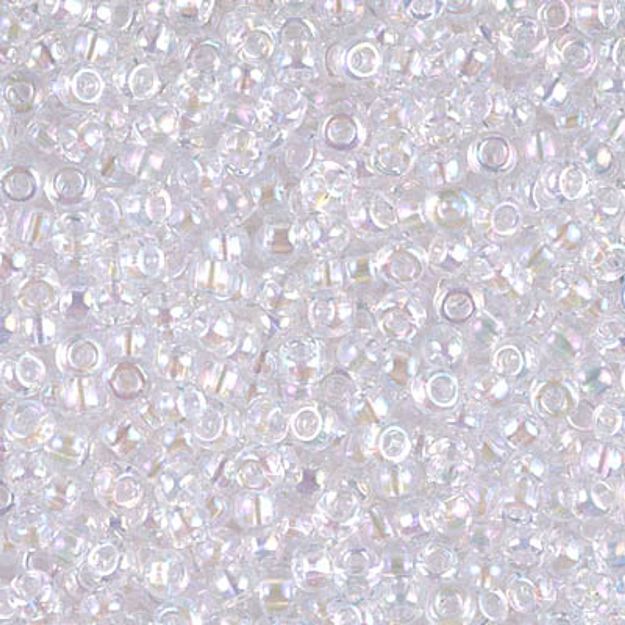 11-265, Miyuki 22g Light Pink Lined Crystal AB 11-265, Miyuki 22g Light Pink Lined Crystal AB