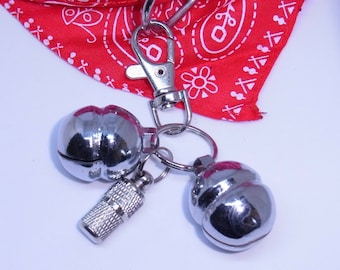 Quality Pair of Lahore Bells with ID Barrel , Lobster Clasp for Dogs Collars