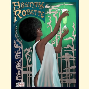 Moderner Absinth Robette Posterdruck